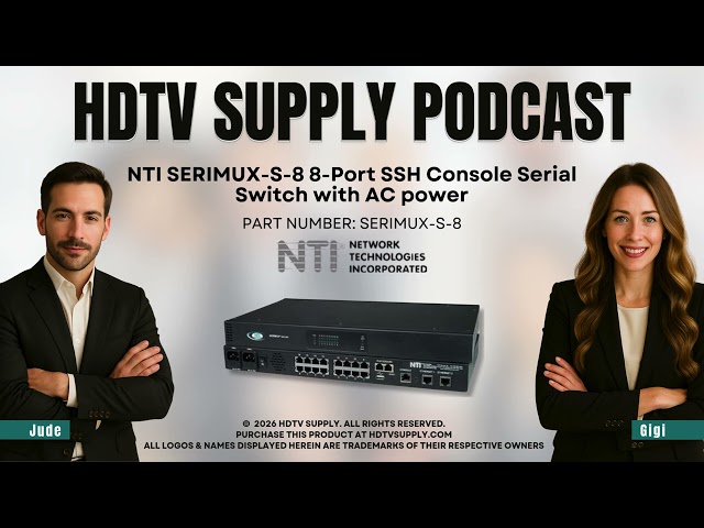 NTI SERIMUX-S-8 8-Port SSH Console Serial Switch with AC power