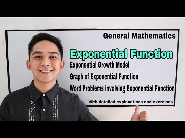 Exponential Function, It's Mathematical Models (Application) and Graph I Señor Pablo TV