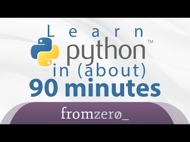 Learn Python in 90 Minutes (Older Video)