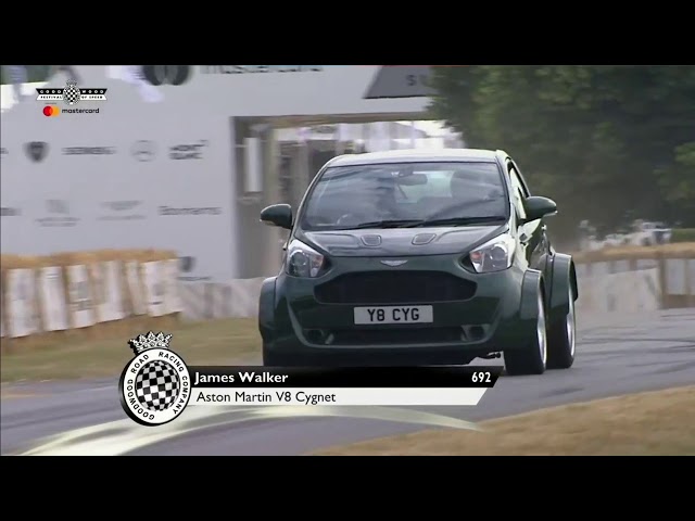 V8 Powered Aston Martin Cygnet Nearly Does A Backflip At Goodwood Hill Climb