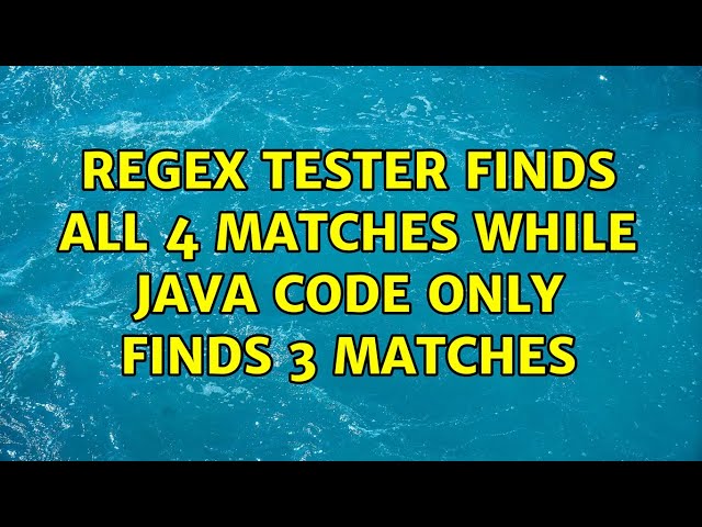 Regex tester finds all 4 matches while Java code only finds 3 matches