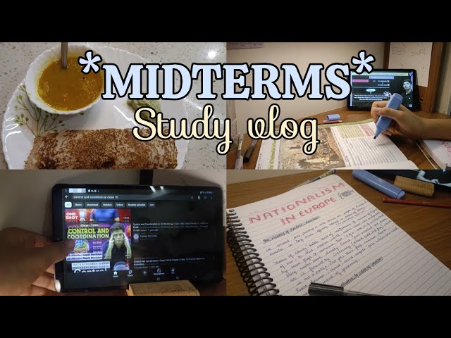 Study vlog for *midterms*!!✅✨📝📚**HECTIC**❌❌#study #class10 #viral #fyp #homepage #yt #boardexam