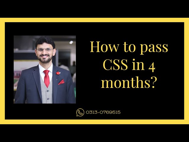 How to pass CSS Exam in 4 Months? - Tips and Tricks