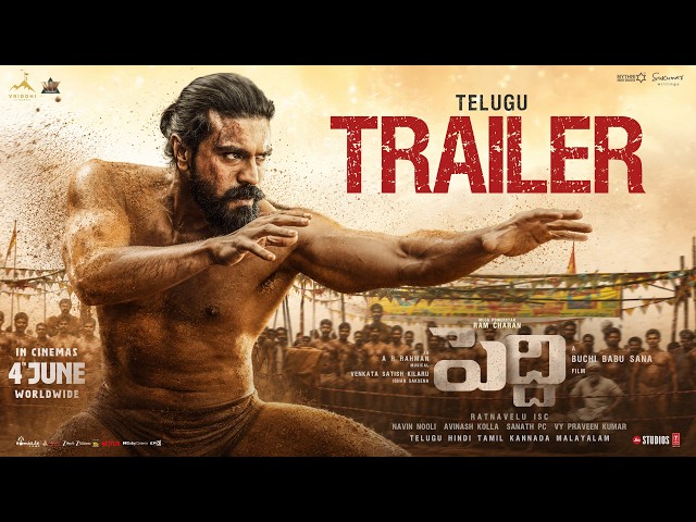 Peddi Official Trailer (Telugu) | Ram Charan | Janhvi Kapoor | A R Rahman | Buchi Babu Sana