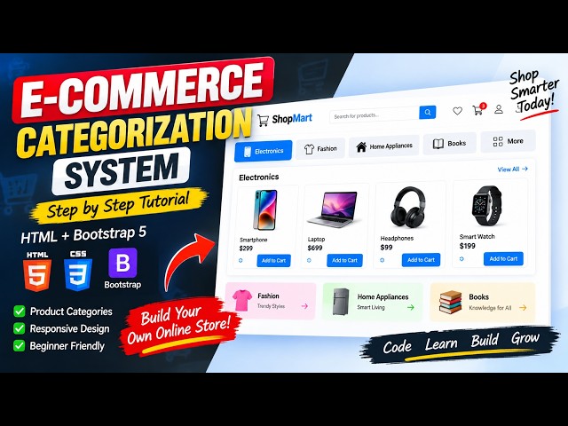 Bootstrap Nav Tabs Tutorial 🔥 | Create Category System (HTML + Bootstrap 5)