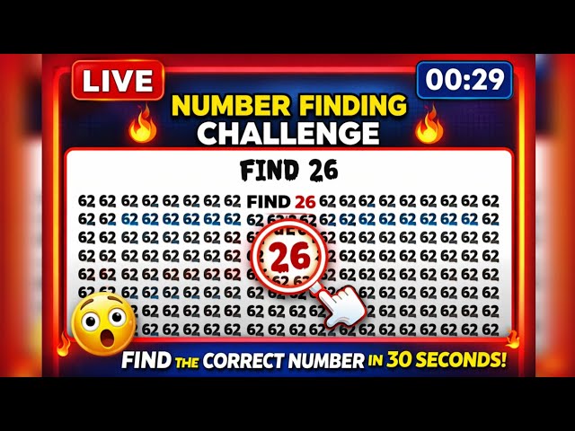 🧩 Finding Number Challenge – 50 Puzzle Marathon LIVE! | 99% लोग Fail 😱 | Test Your Eyes & Brain