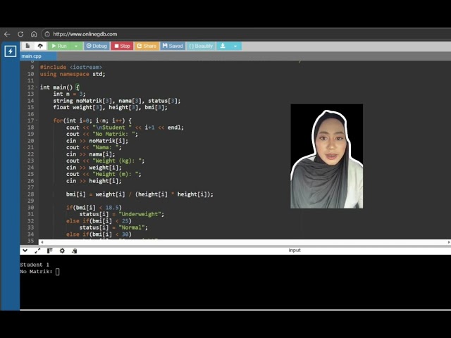 basic array fr student bmi