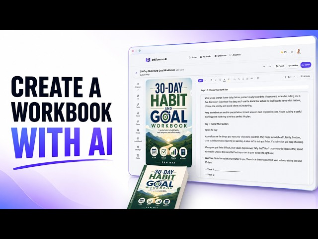 How to Create a Workbook With AI Using Inkfluence AI (Step-by-Step)