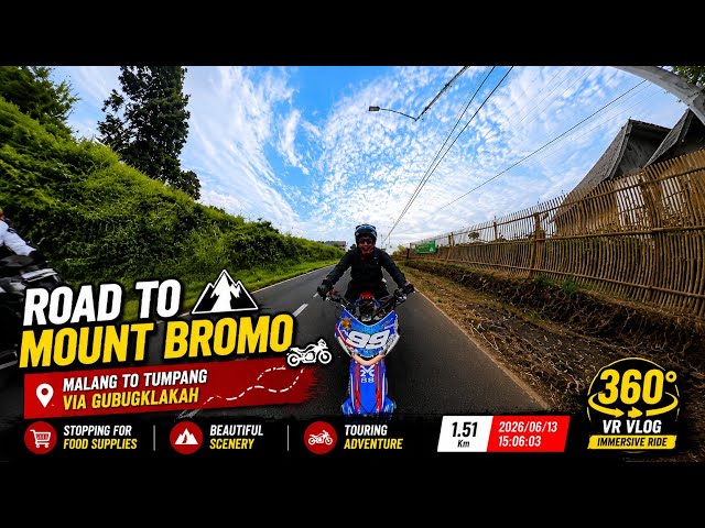 🎥 360° VR Vlog | Road to Mount Bromo 🏍️🌾 | Malang to Tumpang via Gubugklakah | 13 June 2026