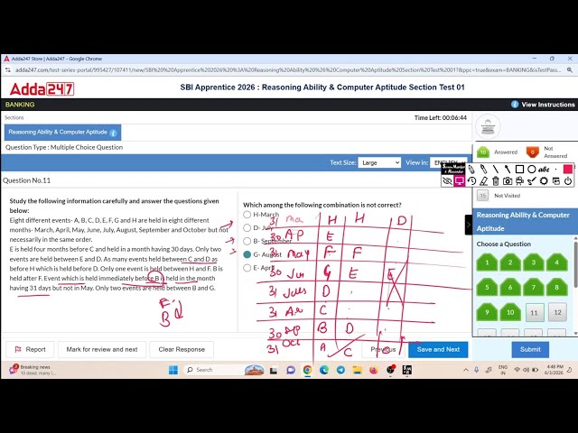 SBI Apprentice Mock | Reasoning practice set | Banking