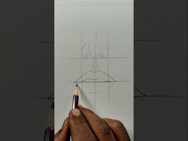 Nose and lips drawing tutorial for beginner #art #drawing #artist