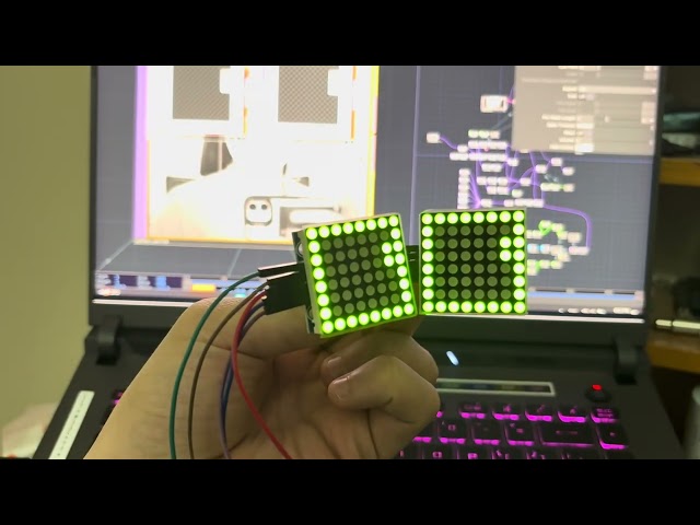 8x8 LED Matrix + TouchDesigner + MediaPipe = ?