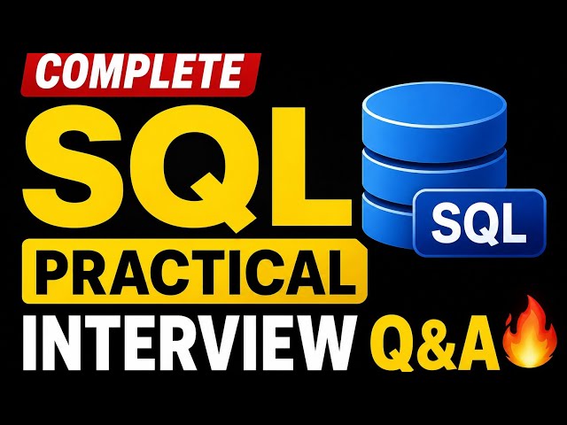 Complete SQL Practical Interview Preparation Q&A #sql #sqlserver #database #sdet 