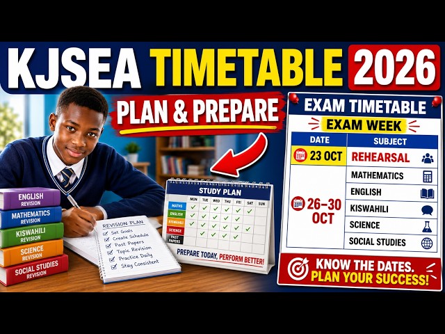 How to Plan Your KJSEA Revision: KJSEA 2026 Timetable Explained |  #KJSEA2026 #Grade9 #KJSEARevision