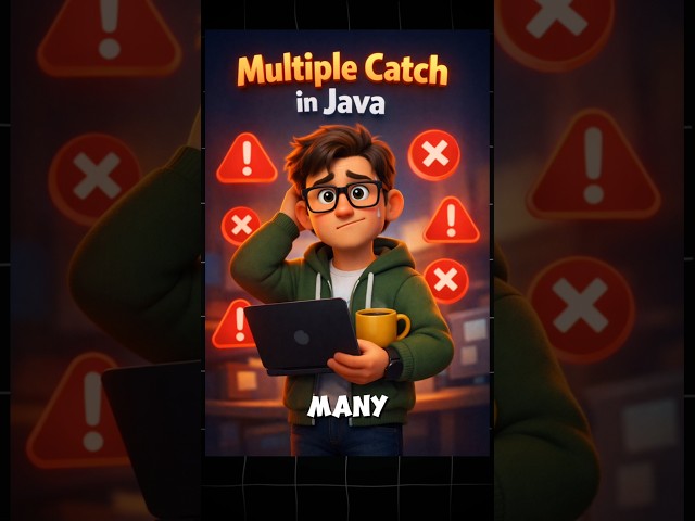 One Try, Many Errors? Use Multiple Catch! #java #programming #codingforbeginners #shorts