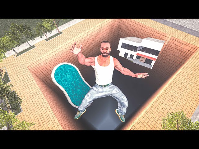 Franklin House Fall In Deepest Pool - INDIAN BIKES DRIVING 3D