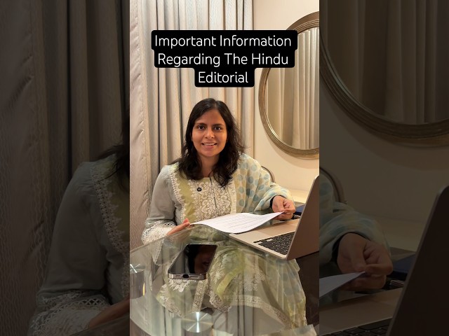 Important Information Regarding The Hindu Editorial | Nimisha Bansal