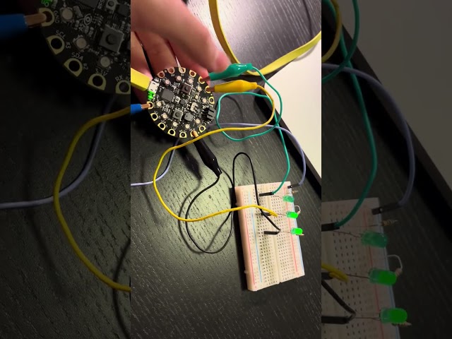 Counting to 7 in binary using LED lights