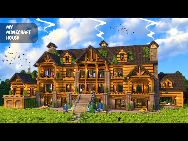 Minecraft: How to Build a Wooden Mansion | Tutorial