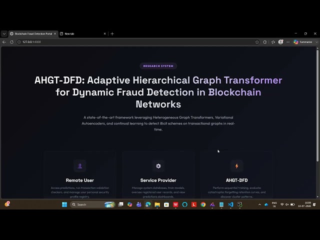 AHGT-DFD Adaptive Hierarchical Graph Transformer for Dynamic Fraud Detection in Blockchain Networks