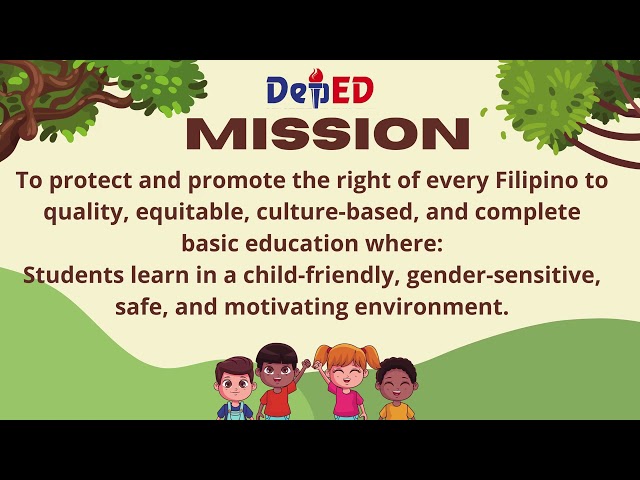 DEPED Vision, Mission, and Core Values