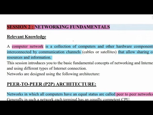 NETWORKING FUNDAMENTALS Class 10 Information Technology (IT) CBSE Study Material