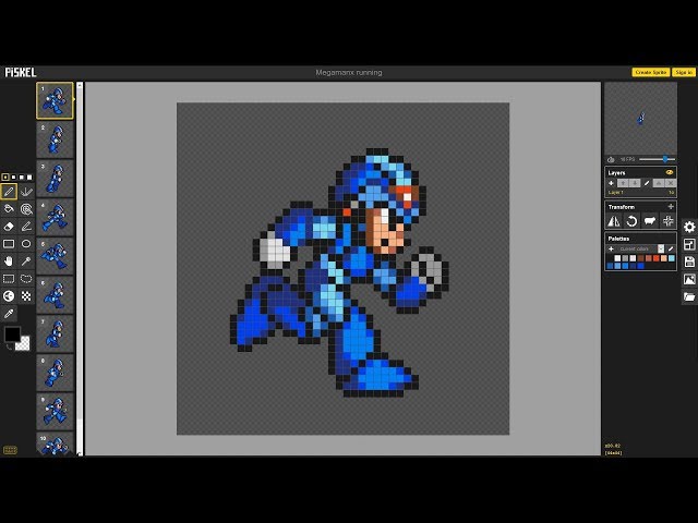 ARTIST - PISKEL - Conociendo su Interfaz (100%) - Editor de Sprites