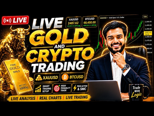 🔴LIVE GOLD TRADING /XAUUSD LIVE /BTCUSDLIVE #crypto #goldtrading #livetrading @Ashutosh_kumar_live