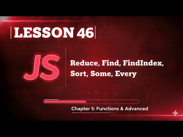 046 JavaScript Array Methods: Reduce, Find, FindIndex, Sort, Some, Every | #46