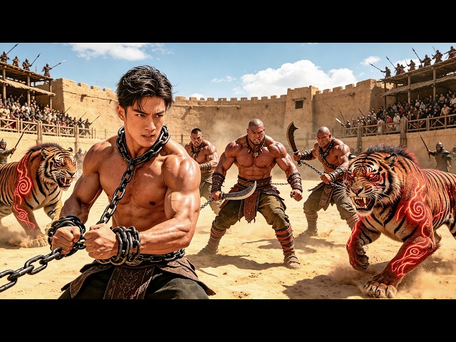 2026 Action Movie: A beggar boy is forced into the arena—he defeats its top fighter and a tiger!