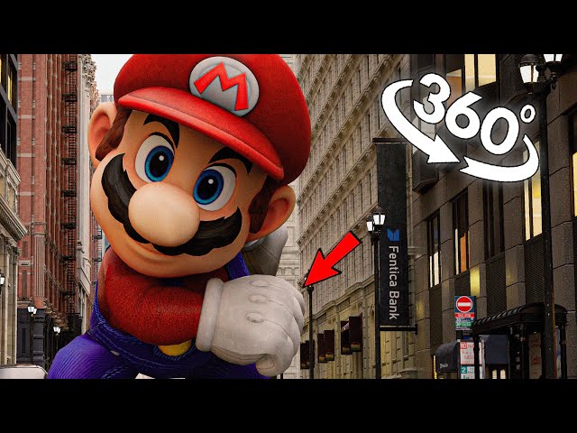 VR 360° MARIO Found YOU in Real Life! HELP, HELP...