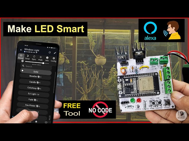 ESP32 WLED IoT Project | Control Non-Addressable LED with PWM, Alexa, IR & Buttons (No Code)