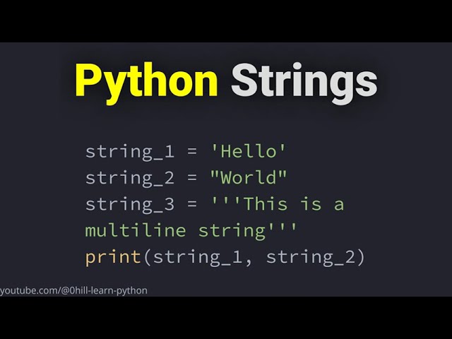 Strings in the Python Programming Language