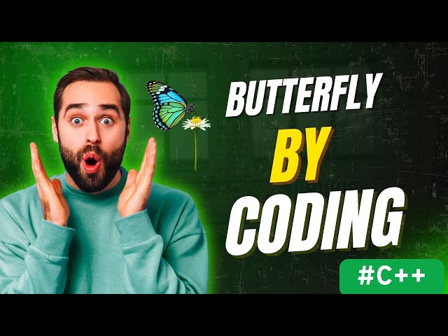 Butterfly using Coding C++ | Patterns in C++ | Butterfly in coding using C++