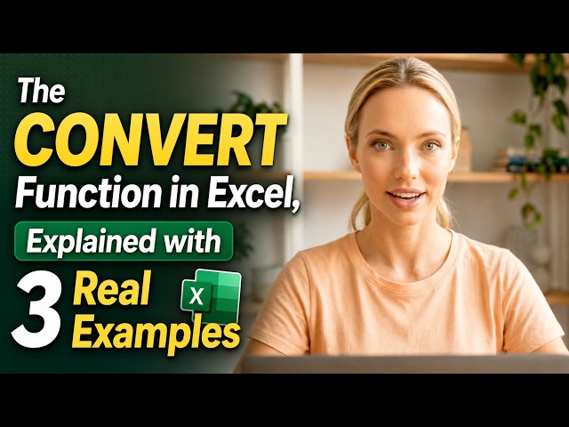 The CONVERT Function in Excel, Explained with 3 Real Examples
