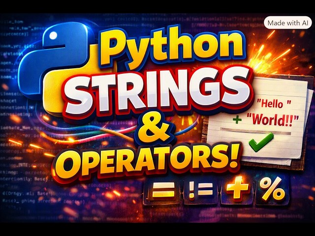 Python Strings & Operators Explained | Beginner Tutorial