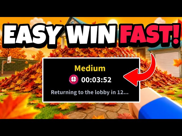 Clean all the leaves Roblox This Stage Make You Clean Easy Fast