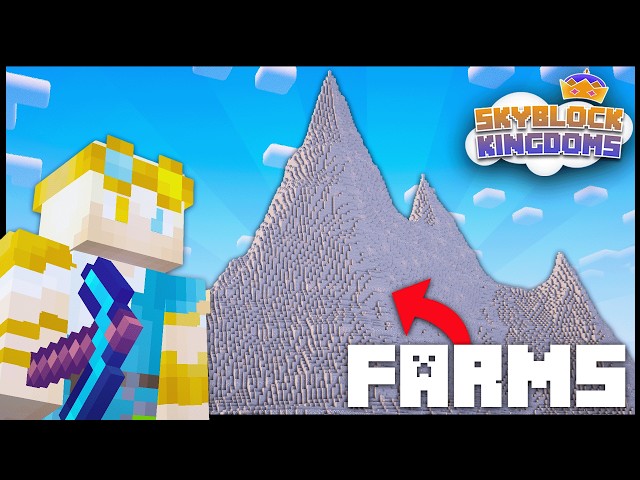 I Built Mountains to Hide Farms in Skyblock Kingdoms!