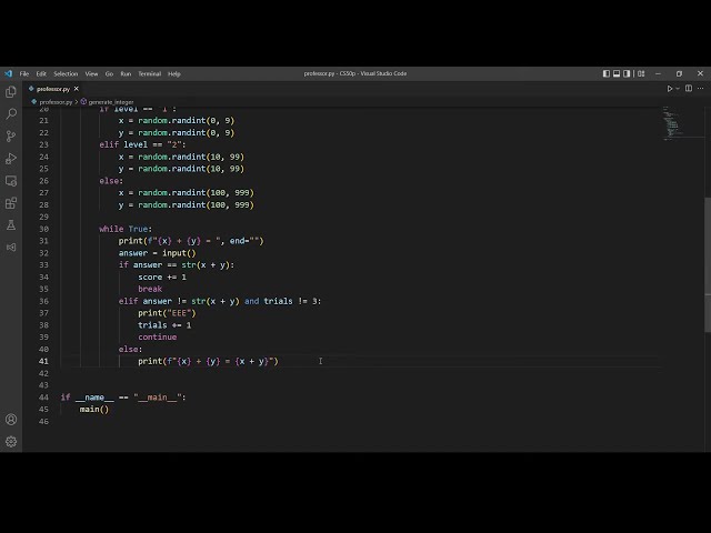 Little Professor -Problem Set 4 (CS50's Introduction to Programming with Python)