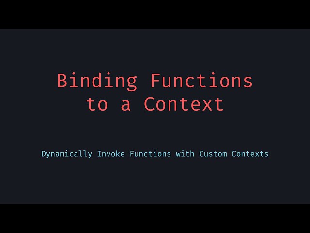 Invoke Function in Given Context