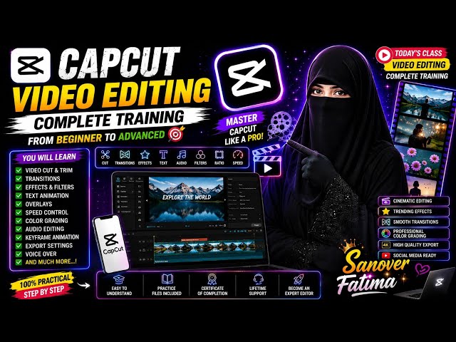 CAPCUT VIDEO EDITING MASTERCLASS 🔥 | Complete Training from Beginner to Pro