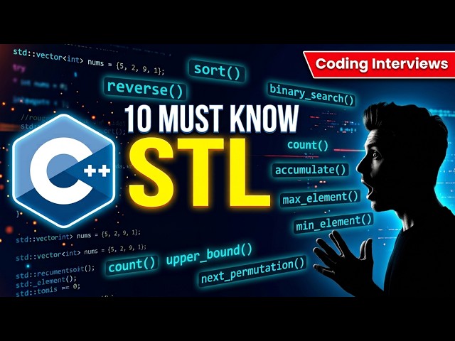 10 C++  STL Functions Every Programmer Must Know | Coding Interviews & Competitive Programming