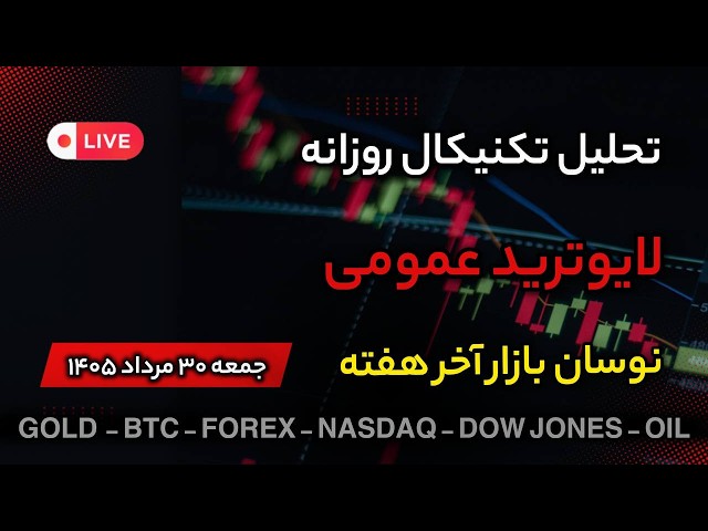تحلیل تکنیکال | لایوترید روزانه طلا و فارکس و بیتکوین | لایوترید طلا