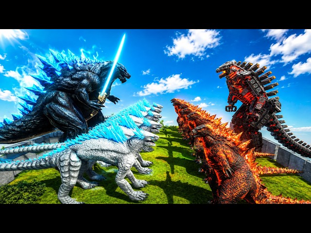 Godzilla Earth Katana Army vs Mechagodzilla Army – EPIC BATTLE! | ARBS