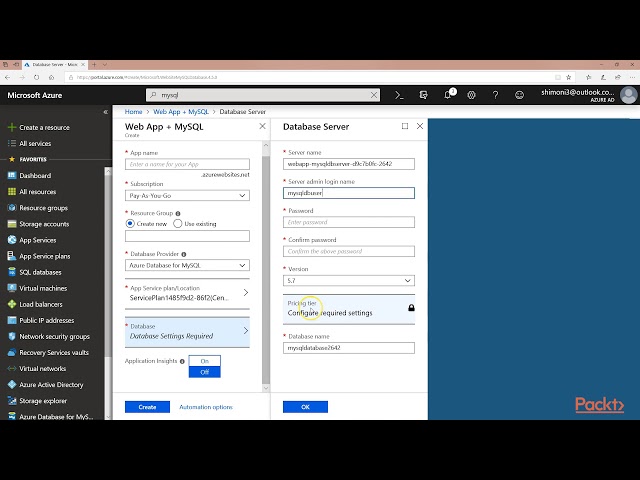 Build & Deploy Web App on MS Azure: MySQL Database Solutions on Azure | packtpub.com