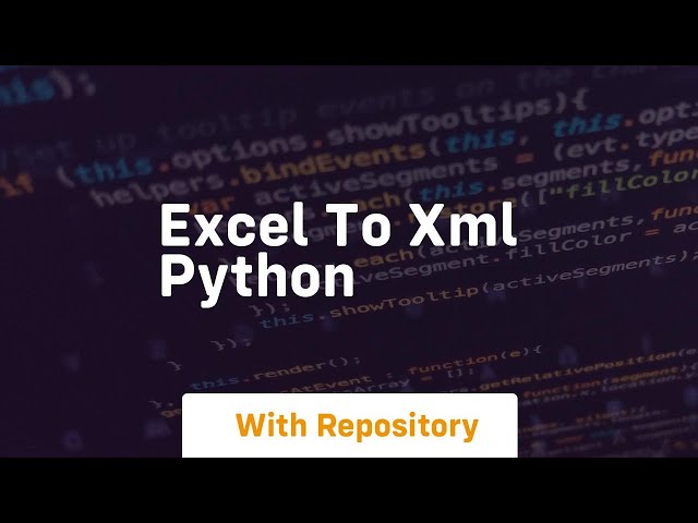 excel to xml python