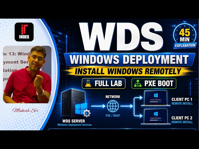 Windows Deployment Services (WDS) Full Lab | Install Windows OS Remotely | Hindi