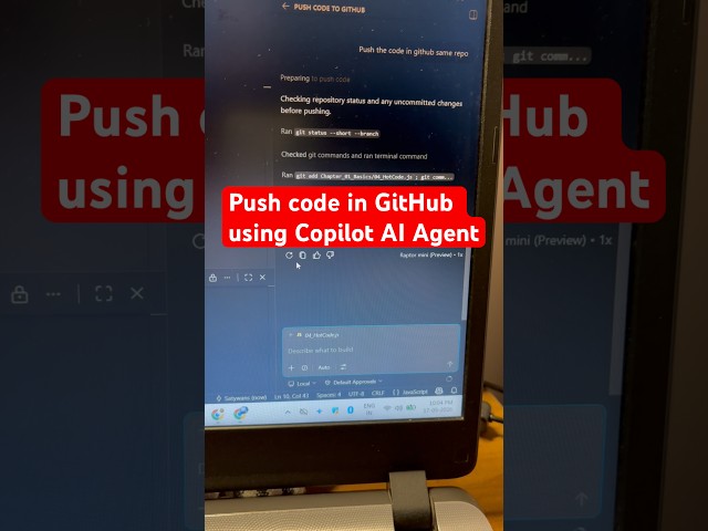 How to push code using  GitHub Copilot in VS Code | AI-Powered Coding #coding #githubcopilot #vscode