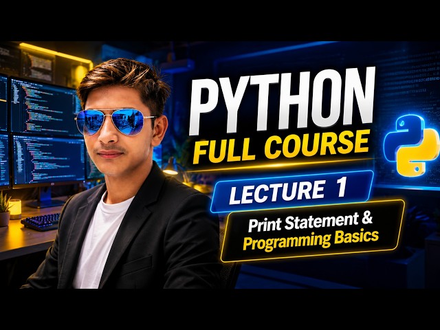 Python Full Course in Urdu, Lecture 1: Print Statement and Introduction to Programming.