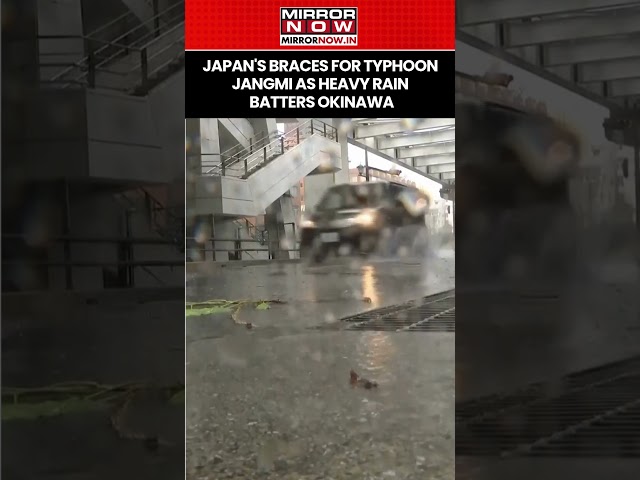 Typhoon Jangmi Hits Okinawa, Forces Airlines To Cancel Flights Across Southern Japan #shorts